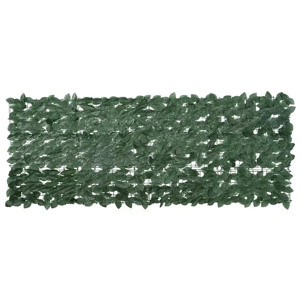 Paravento da Balcone con Foglie Verde Scuro 200x75 cm 367840