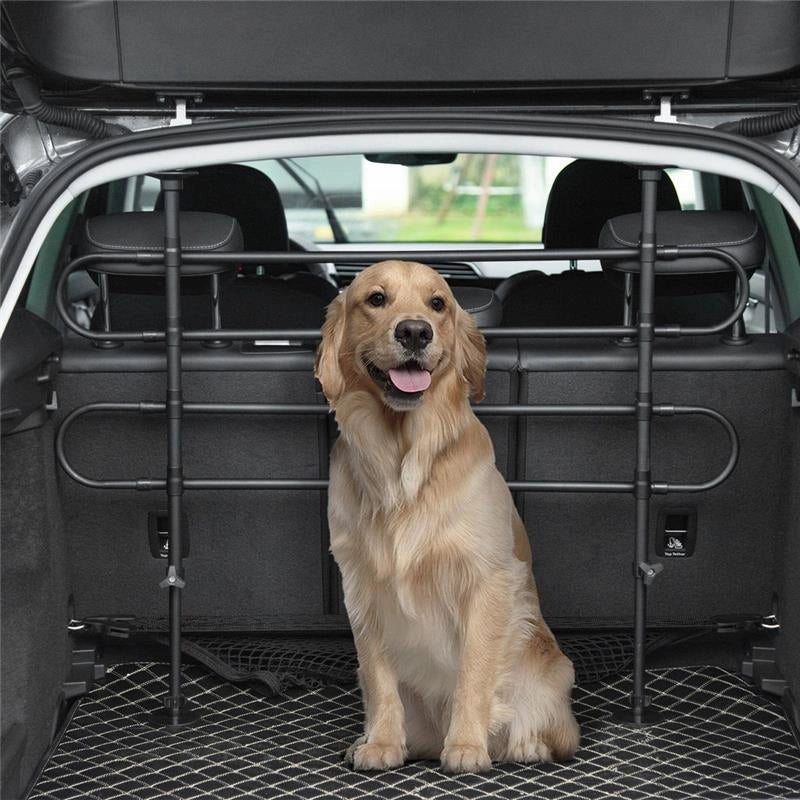 GRIGLIA DI PROTEZIONE REGOLABILE PER I ANIMALI DOMESTICI ADATTO A OGNI AUTO NERO