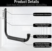 Opbergrek Premium per Garage con Hanger per Attrezzatura da Giardino, Pannelli da Surf e Sedie da Campeggio - 24cm - Robusto e Spazievenditore