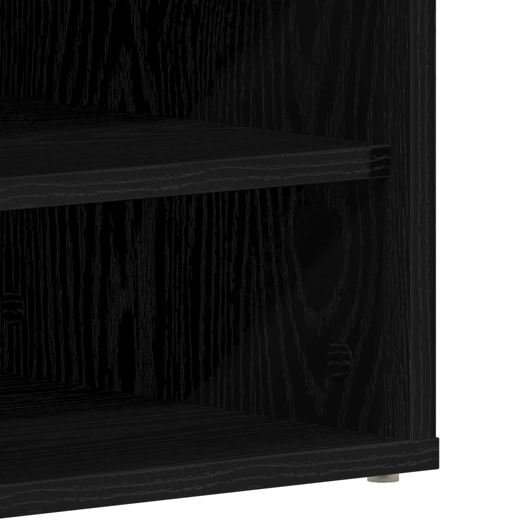 Armadio per scarpe  2 pz Nero Rovere 32x35x70 cm in legno ingegnerizzato