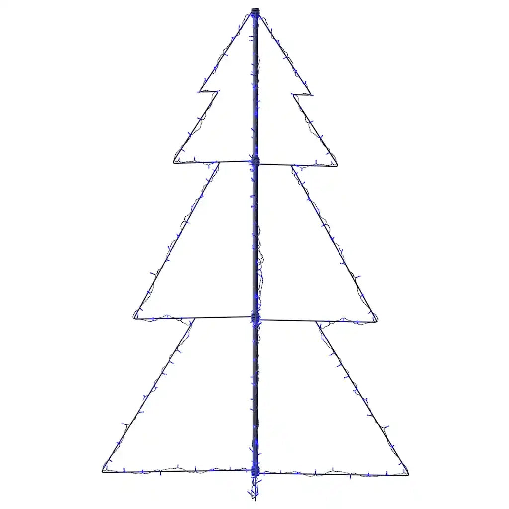 Albero di Natale a Cono-Luci decorative natalizie 200 LED per Interni Esterni 98x150 cm 133931