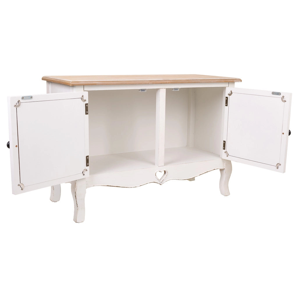 Mobile da ingresso in legno bianco 83x36x56,5h