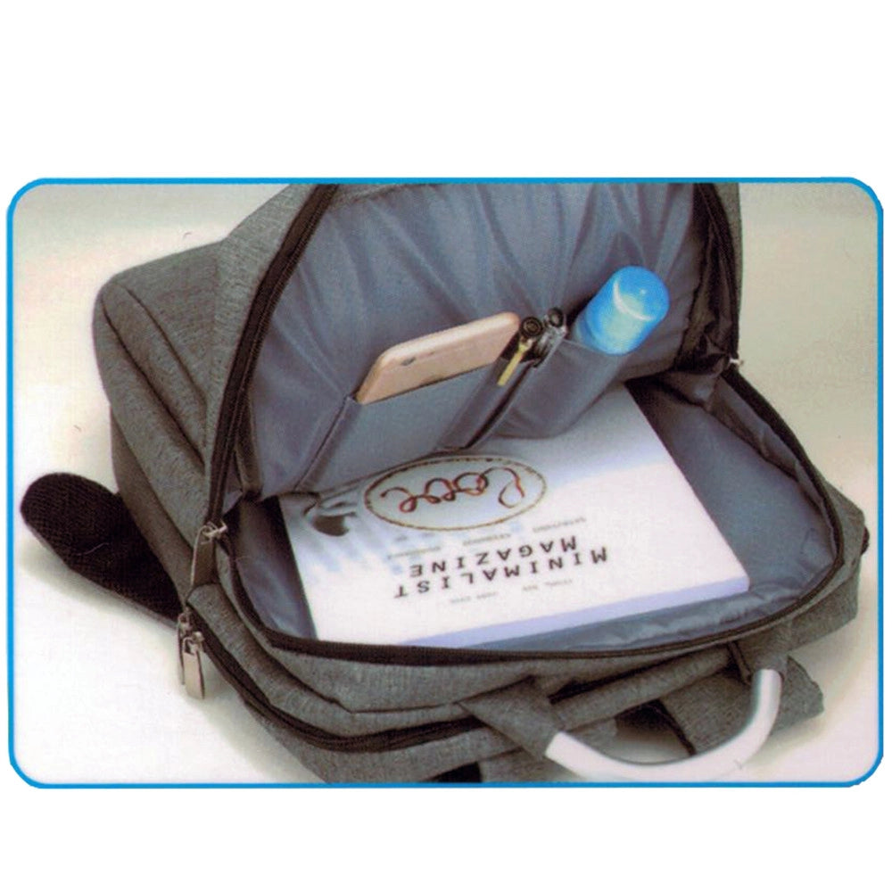 Trade Shop - Zaino Zainetto Cartella Per Notebook Pc Portatile 15,6" Con Presa Usb Da Viaggio -
