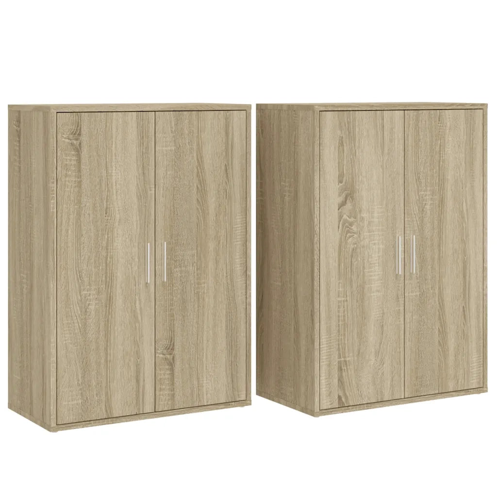 Credenze 2 pz | Madia | Buffet da pranzo | Armadio da pranzo Rovere Sonoma 60x31x84 cm in Legno Multistrato