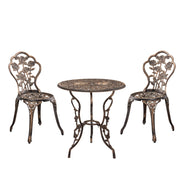 Set Mobili da Bistrot Wakefield con Motivi Floreali - Effetto Bronzo Antichizzato casa.pro