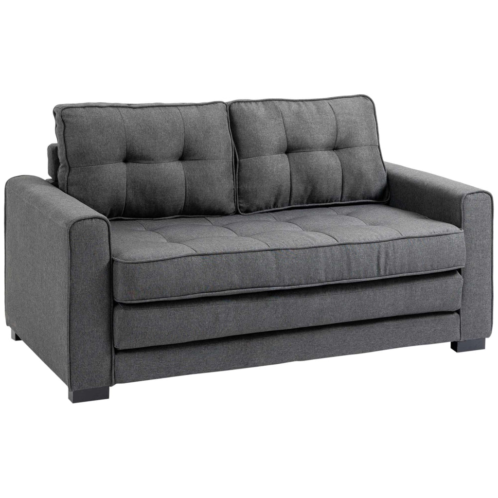 DIVANO LETTO 2 POSTI 147,5x75x85 cm Grigio in poliestere
