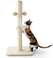 Krabpaal per Gatti - 36x36x74cm - Base Stabile - Giocattolo Sospeso - Fibre Sisal Naturali - Krabpaal per Gatti Interni