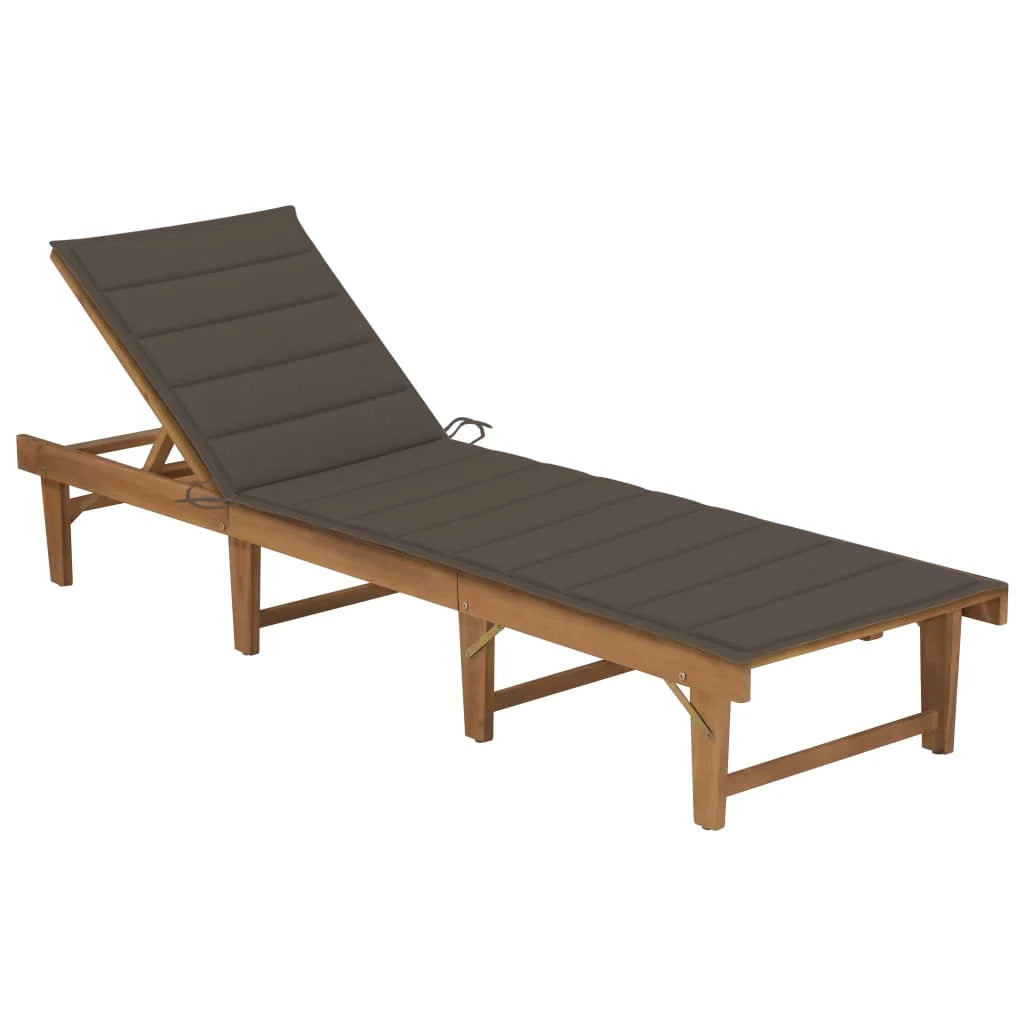 Lettino prendisole sdraio lettino da giardino mobili da patio mobili da esterno pieghevoli con cuscino legno massello di acacia 02_0012847