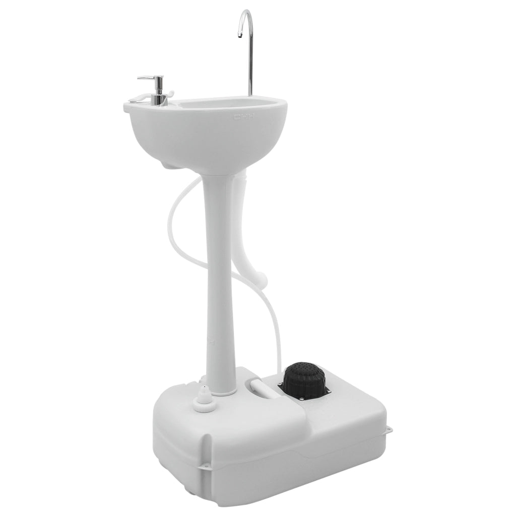 Toiletta da Campeggio corpo blu chiaro + coperchio bianco