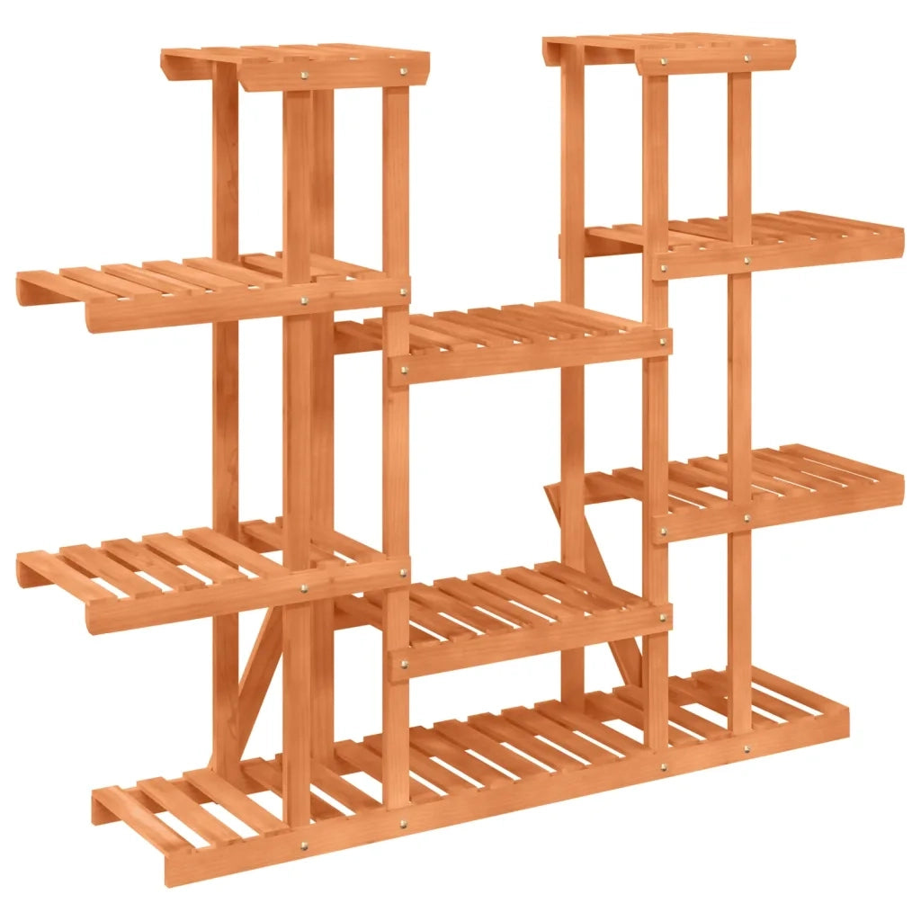 Portafiori-Supporto per Piante-Rastrelliera per Fiori 110x25x110,5 cm in Legno Massello di Abete 424161