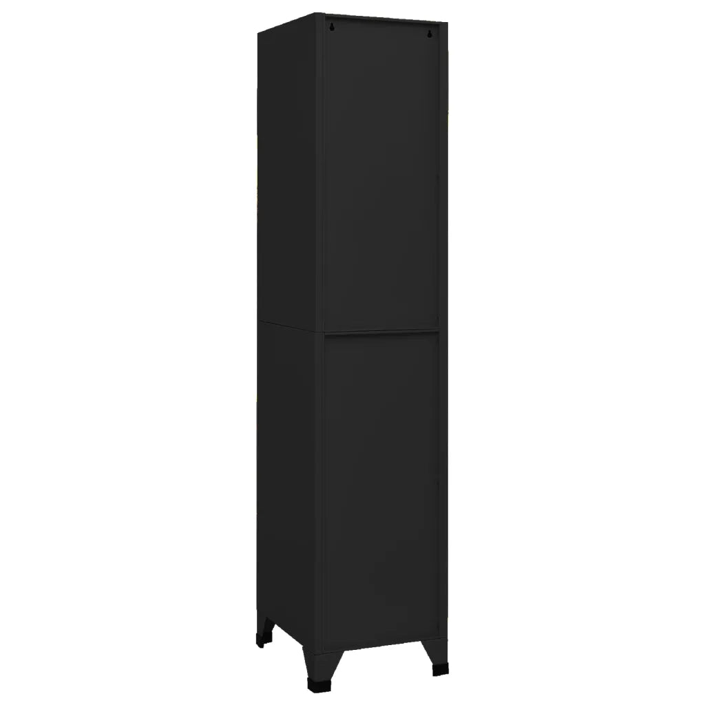 Armadietto con Serratura Nero 38x45x180 cm in Acciaiocod mxl 106231