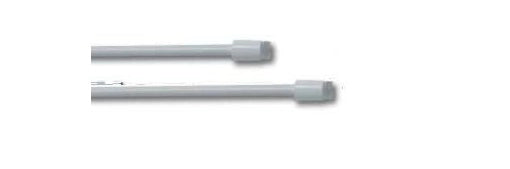 Coppia Bacchette Bastoni tende con ventose 205 - 50 cm x 7 mm bianco jumbo