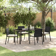 Set da Pranzo per Giardino 5 pcs Nero 3379236