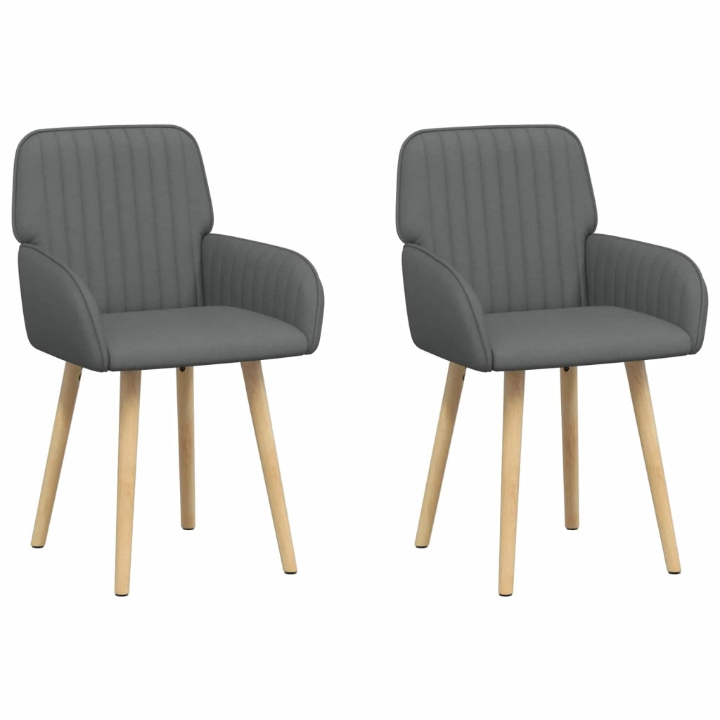 Sedie da pranzo 2 pcs Tessuto Grigio Scuro 56,5 x 50 x 87,5 cm 42034286