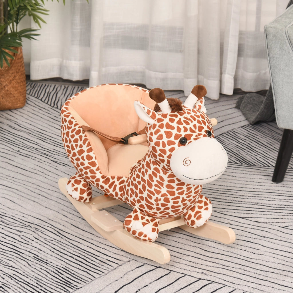 Dondolo Giraffa Bambini ¨C zephmum ¨C Marrone 60x33x45 cm