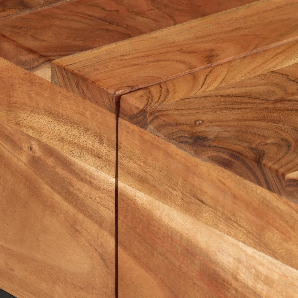 Tavolino da Salotto 68x68x41 cm in Legno Massello di Acacia cod mxl 5781
