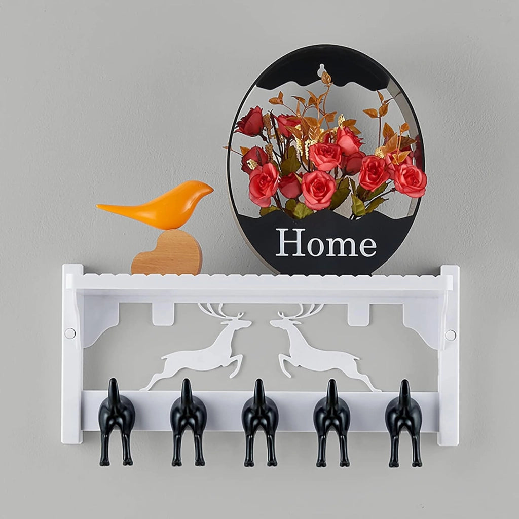 Appendiabiti da Parete, in plastica Sintetica in Resina, per Cappotti, Cappelli, Asciugamani, Borse, Accappatoi, Ingresso del Bagno, 44 × 22 × 18 cm (Colore: C)