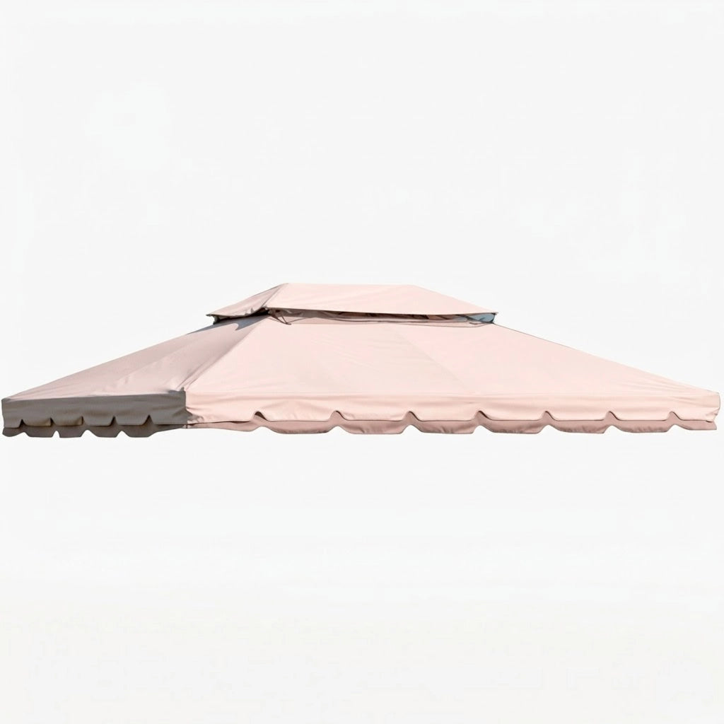 Telo Di Ricambio Per Gazebo Impermeabile In PVC Con Air Vent E Zanzariera Integrata Resistente A Sole Pioggia Vento E Intemperie Per Giardino Patio Outdoor 3 X 4 M Beige