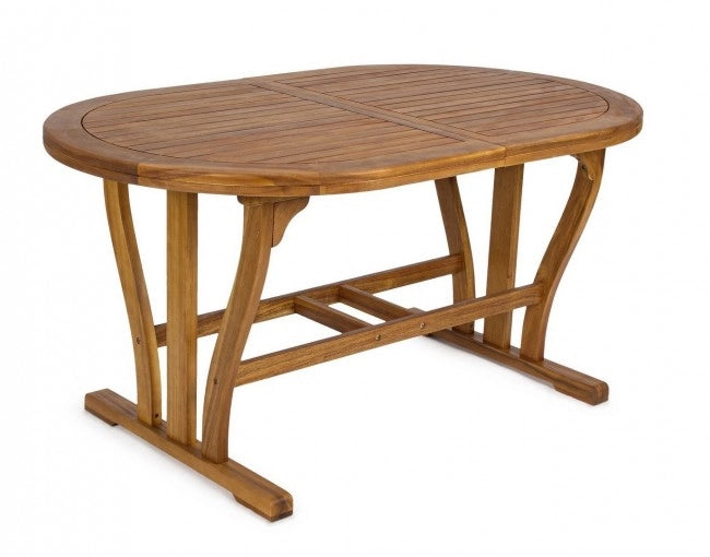 Tavolo Ovale Allungabile Legno Marrone da Esterno 150–200 - SERENITY
