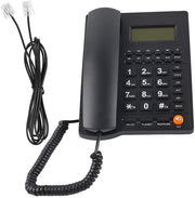 Telefono con Riconoscimento Numeri Fissa - Illuminazione di Fondi - 10 Gruppi di Collegamento Rapido - Adatto per Ufficio Casa - Hotel/Restaurant - Nero