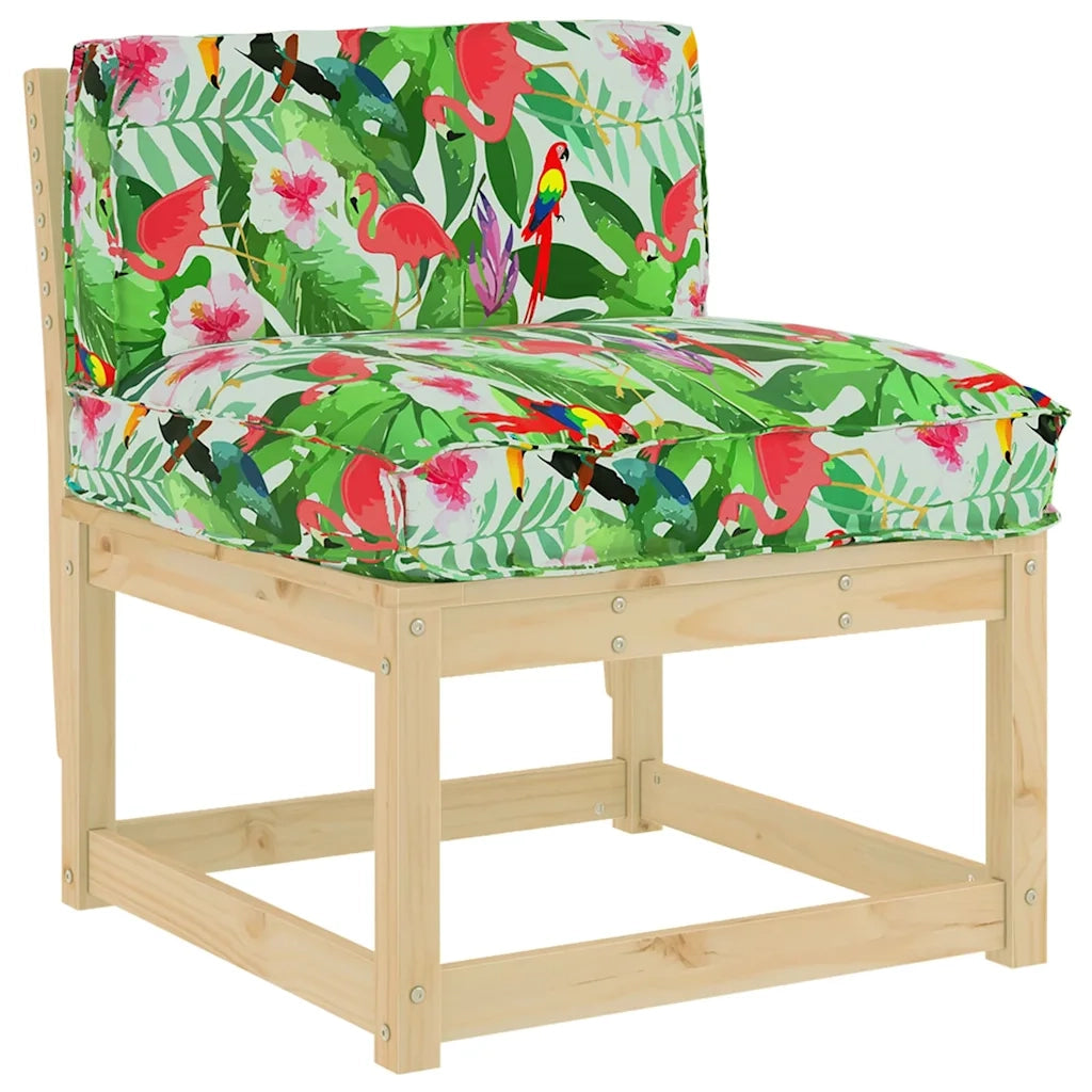 Cuscino per sedie | Cuscino Floreale Multicolore 80 x 40 x 12 cm Tessuto Oxford