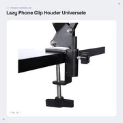 Sostitutivo di Telefono 360° Girevole - Morsetto Flessibile - Ripiegabile - Sostitutivo di Scrivania - Adatto per Smartphone - Altezza 80cm - Sostitutivo di Smartphone