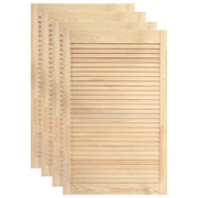 Set di 4 porte a persiana 99,3 x 59,4 cm legno di pino massiccio 02_0003925