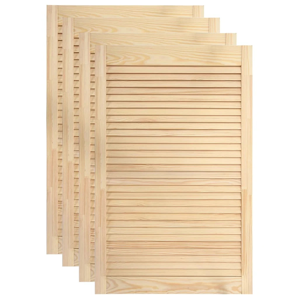 Set di 4 porte a persiana 99,3 x 59,4 cm legno di pino massiccio 02_0003925