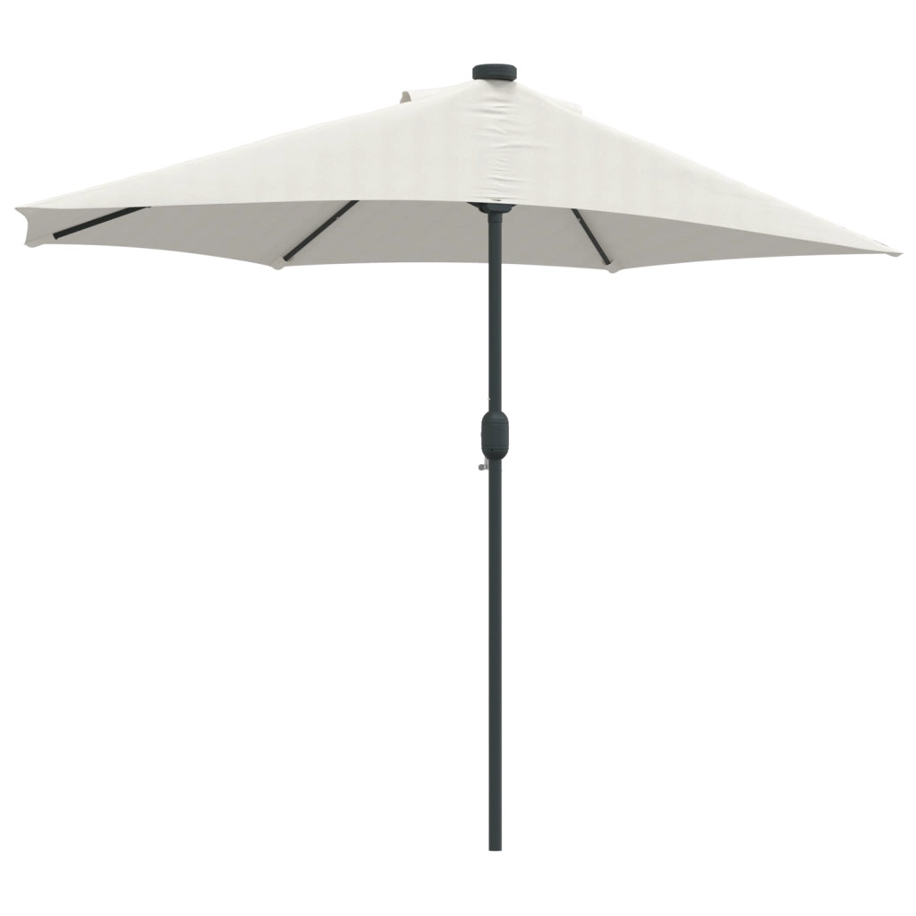 Ombrello da giardino a mezza asta con palo in alluminio Sabbia 294 cm