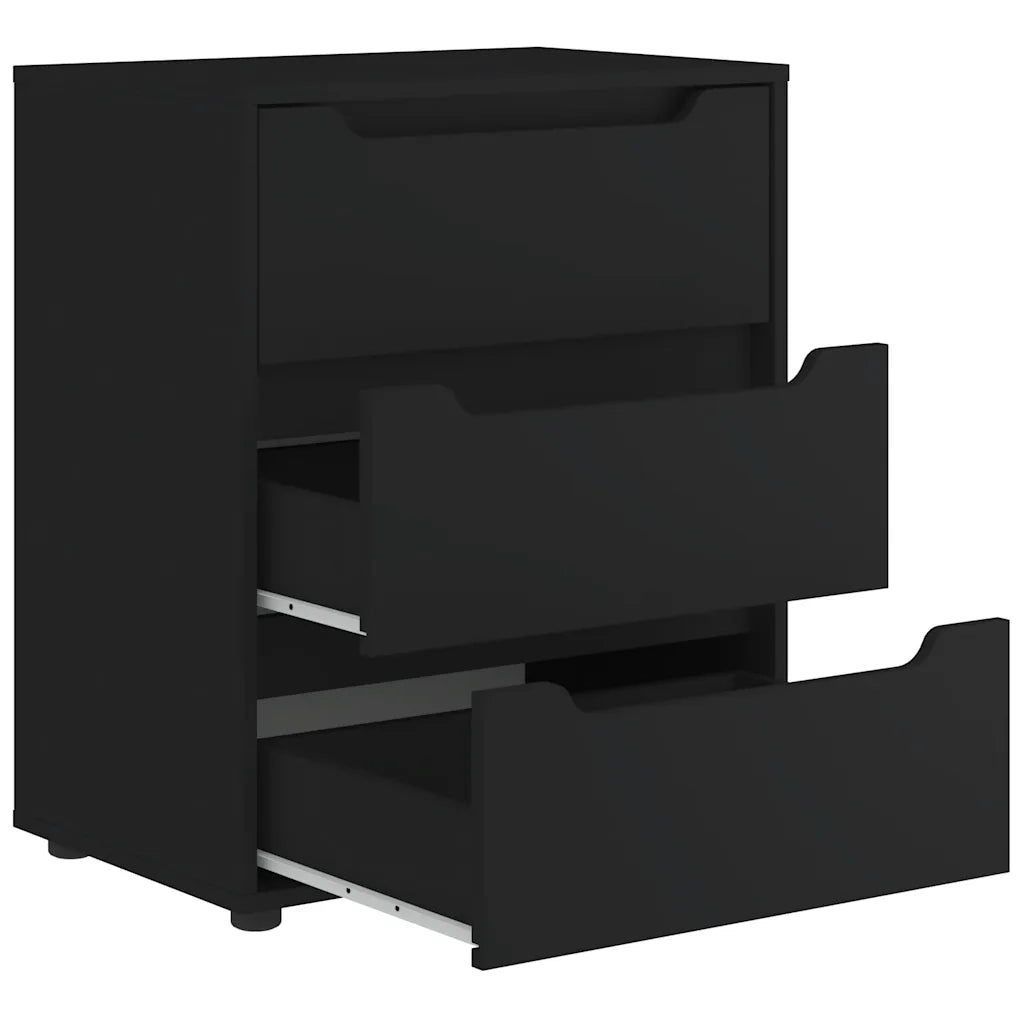 vidaXL Credenza VISNES Nera 60x40x73 cm in Legno Multistrato