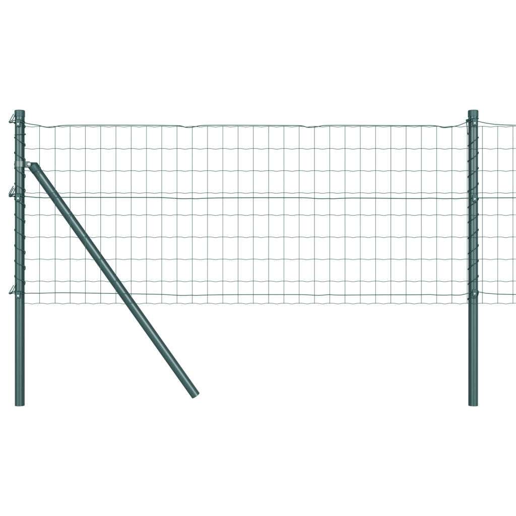 Recinto Euro con 13 pali 0.6x25 m Acciaio zincato Verde