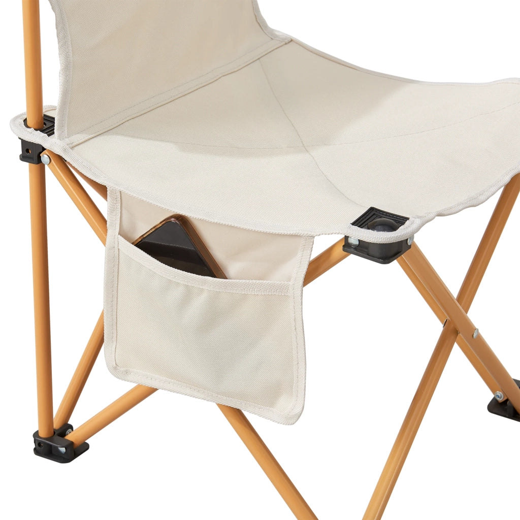Tavolo da campeggio pieghevole beige e 2 sedie 03_0010689