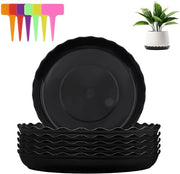 Sostegni per Vasi di Fiori - Set da 6 - Plastica - Nero