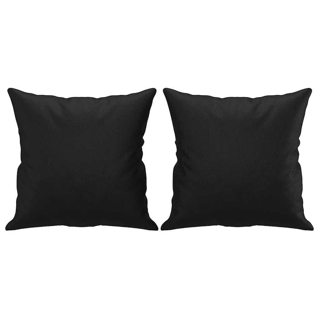 Divano a 2 Posti con Cuscini-Sofa 2 Posti con Cuscini Nero 140 cm in Similpelle 923157