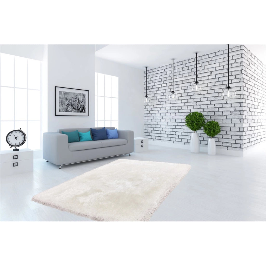 Tappeto Shaggy Cosy 310 in Bianco 120x170 cm