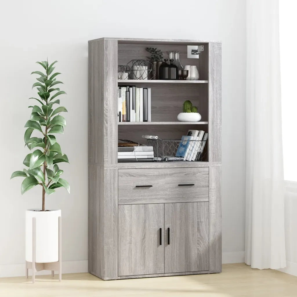 Mobile Pensile Grigio Sonoma 80x33x80 cm in Legno Multistrato cod mxl 27910