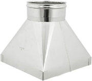 Tramoggia per canna fumaria Femmina  ACCIAIO INOX AISI 316 -VARIE MISURE- ø200  L250 P250