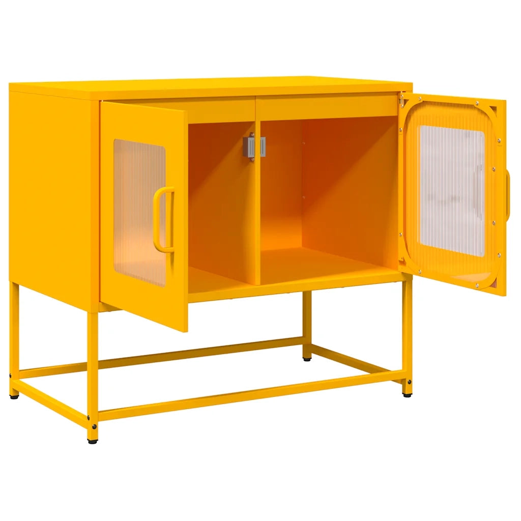Mobile TV Giallo Senape 68x39x60,5 Acciaio Laminato a Freddo 853335