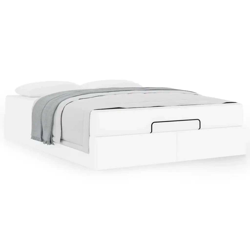 vidaXL Struttura letto con materasso Bianco Puro 160 x 200 cm