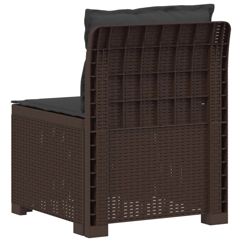 Divano da esterno-Divano da Giardino a 1 Posto con Cuscini Aspetto Rattan PP 823121