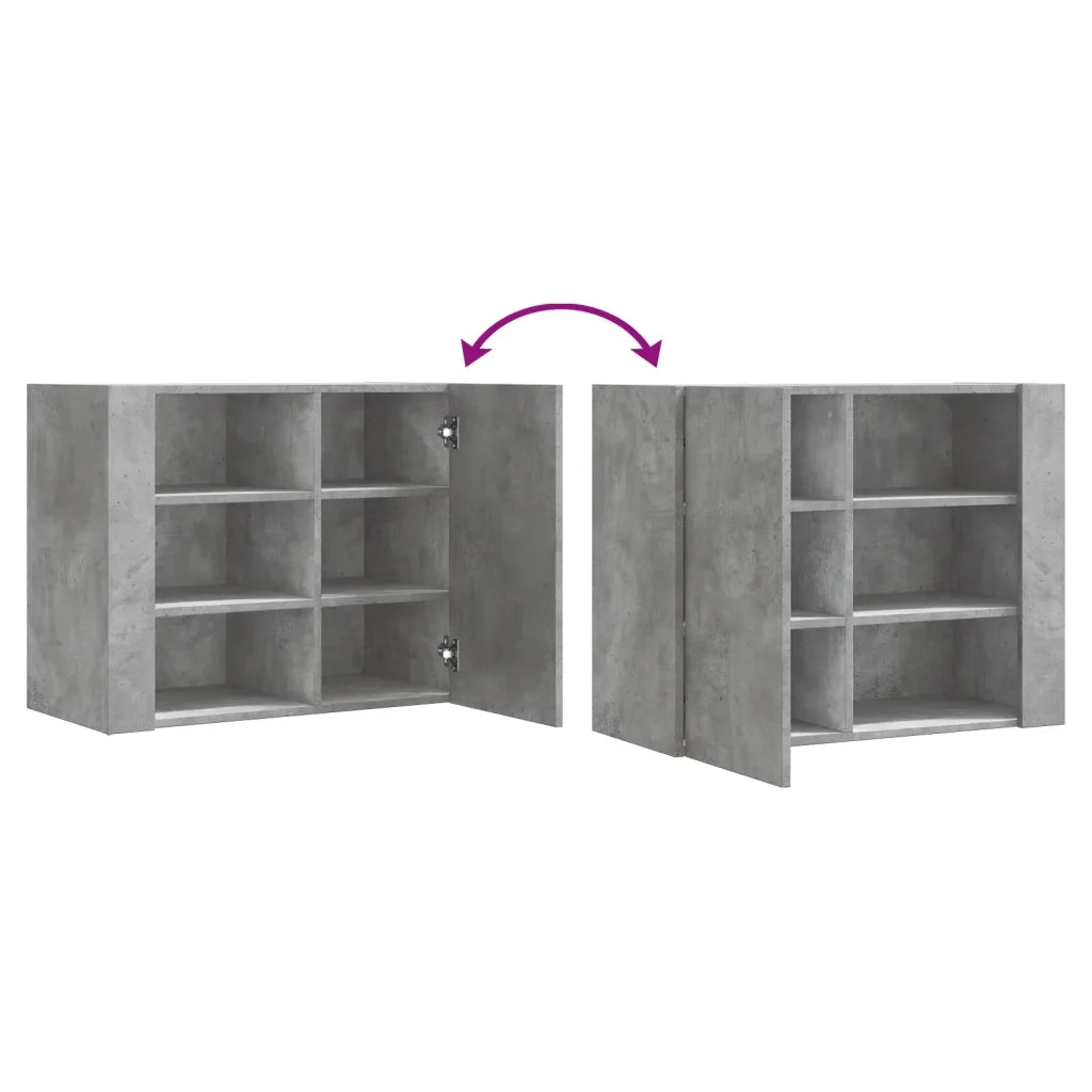vidaXL Armadietto a Muro Grigio Cemento 75x35x60 cm in Truciolato