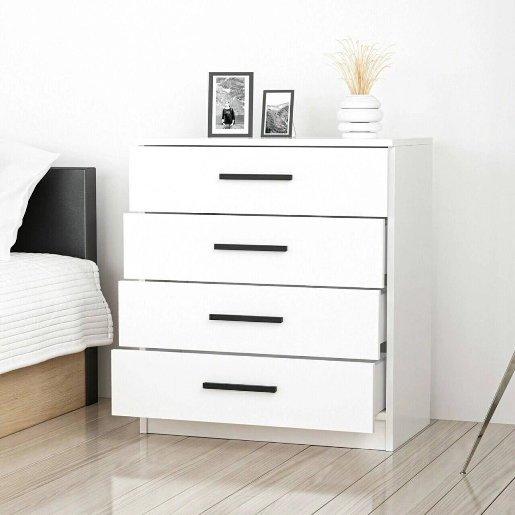 Kalmaegi, Cassettiera 4 Cassetti, 70x79x42h cm Bianco