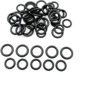 Set di Afdichtaggi in Gomma - Connettori O-Ring - Prevenzione delle Fughe - Resistenti al Calore e all'Olio - 25x 1/4" 25x 3/8" - Nero