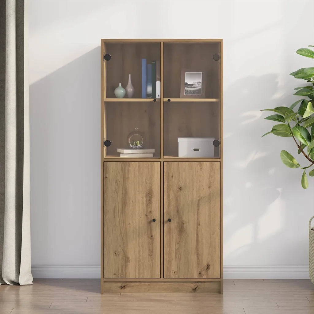 Credenza con Ante Rovere Artigianale 68x37x142 cm Multistrato 3318723