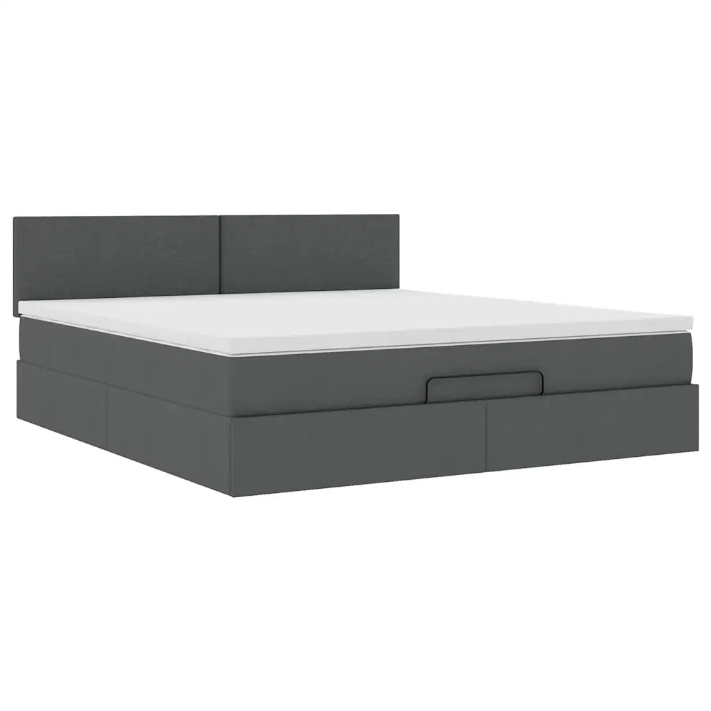 Struttura Letto Pouf con Materasso 160x200 cm in Tessuto