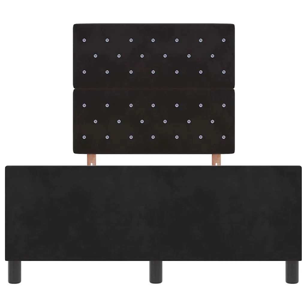 Letto a molle con testiera Nero 120 x 200 cm Velluto 3344869