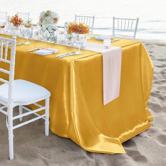 Tela da Tavolo Resistente a Macchie e Pieghe - Rettilineo 147 x 320 cm - Lavabile - Design Elegante - Adatto per Feste e Matrimoni - Tela da Tavolo