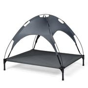 Lettino per cani con tettoia smontabile, Brandina impermeabile e resistente al sole 89x87x105cm-Casette e lettini