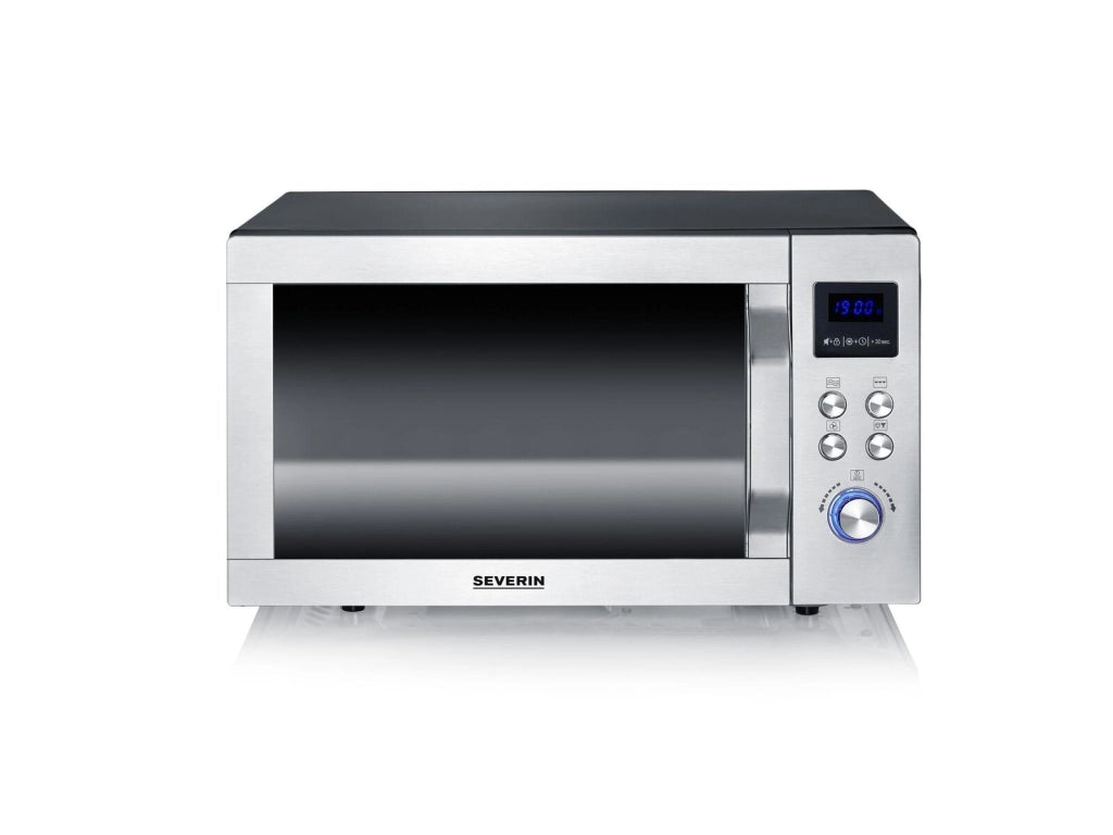Severin MW 7777 forno a microonde Superficie piana Microonde con grill 25 L 900 W Nero, Acciaio inossidabile
