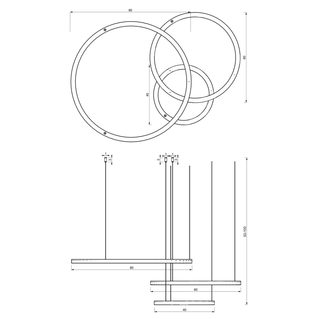Lampadario LED dimmerabile 85W Milagro Galaxia ML8789